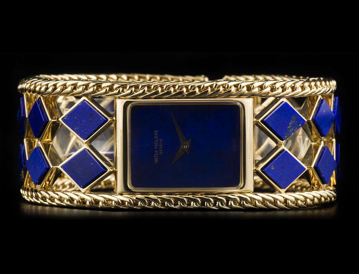 Patek Philippe Ladies Yellow Gold Lapis Lazuli Manual Wristwatch Ref 4241 1