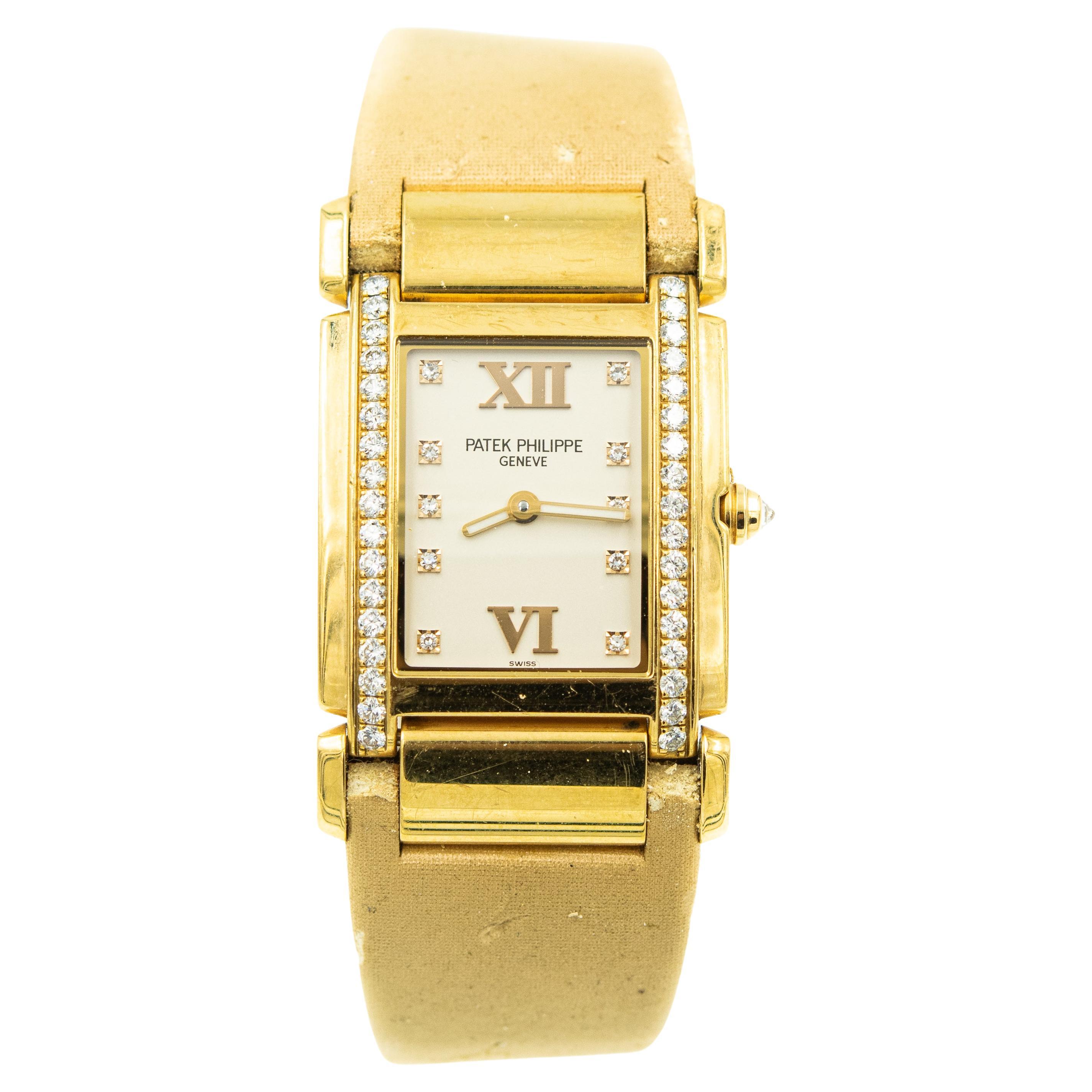Patek Philippe Ladies Yellow Gold "Twenty-4" Diamond Wristwatch Ref. 4920 L