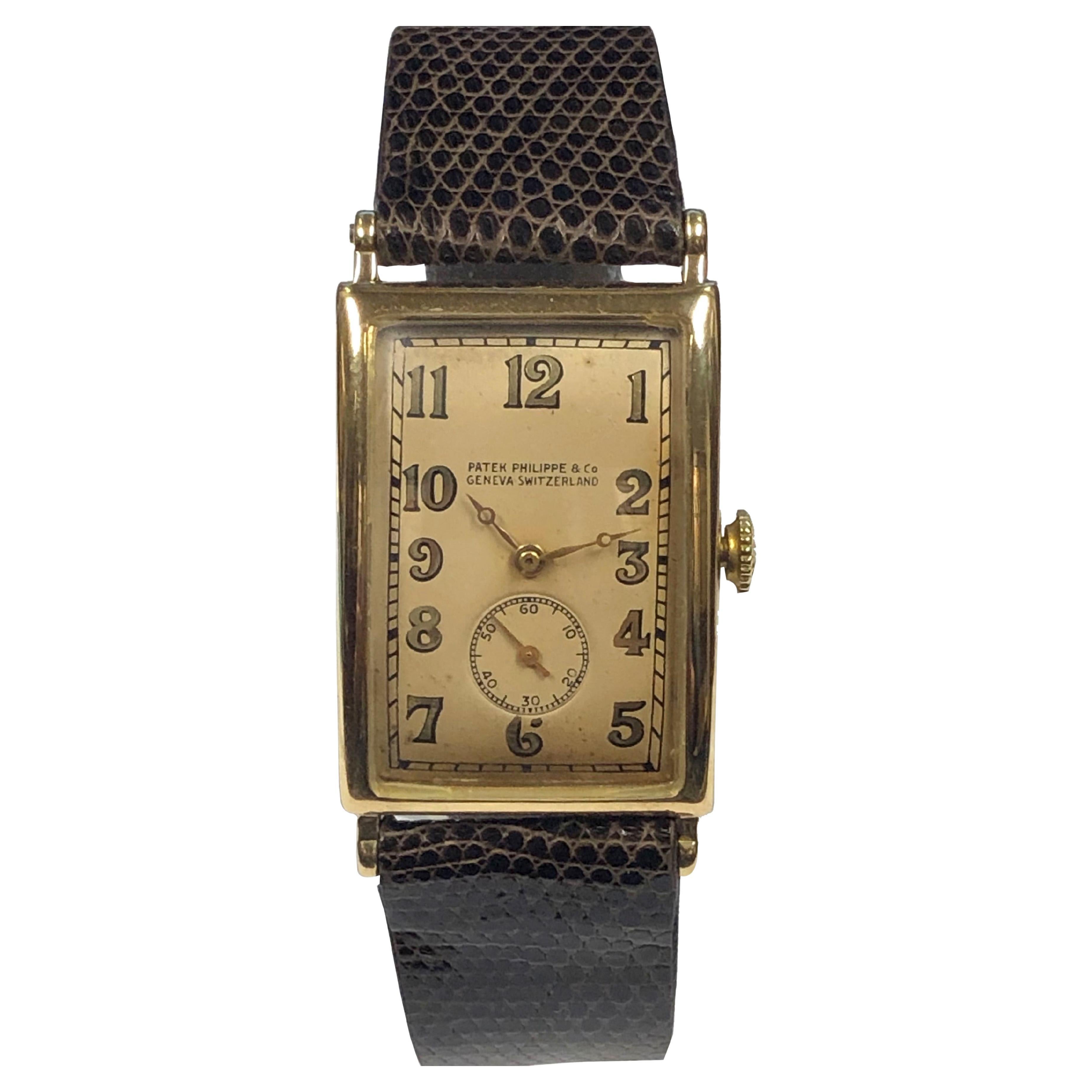 Patek Philippe Large Curved 1920s Mechanical Wrist Watch