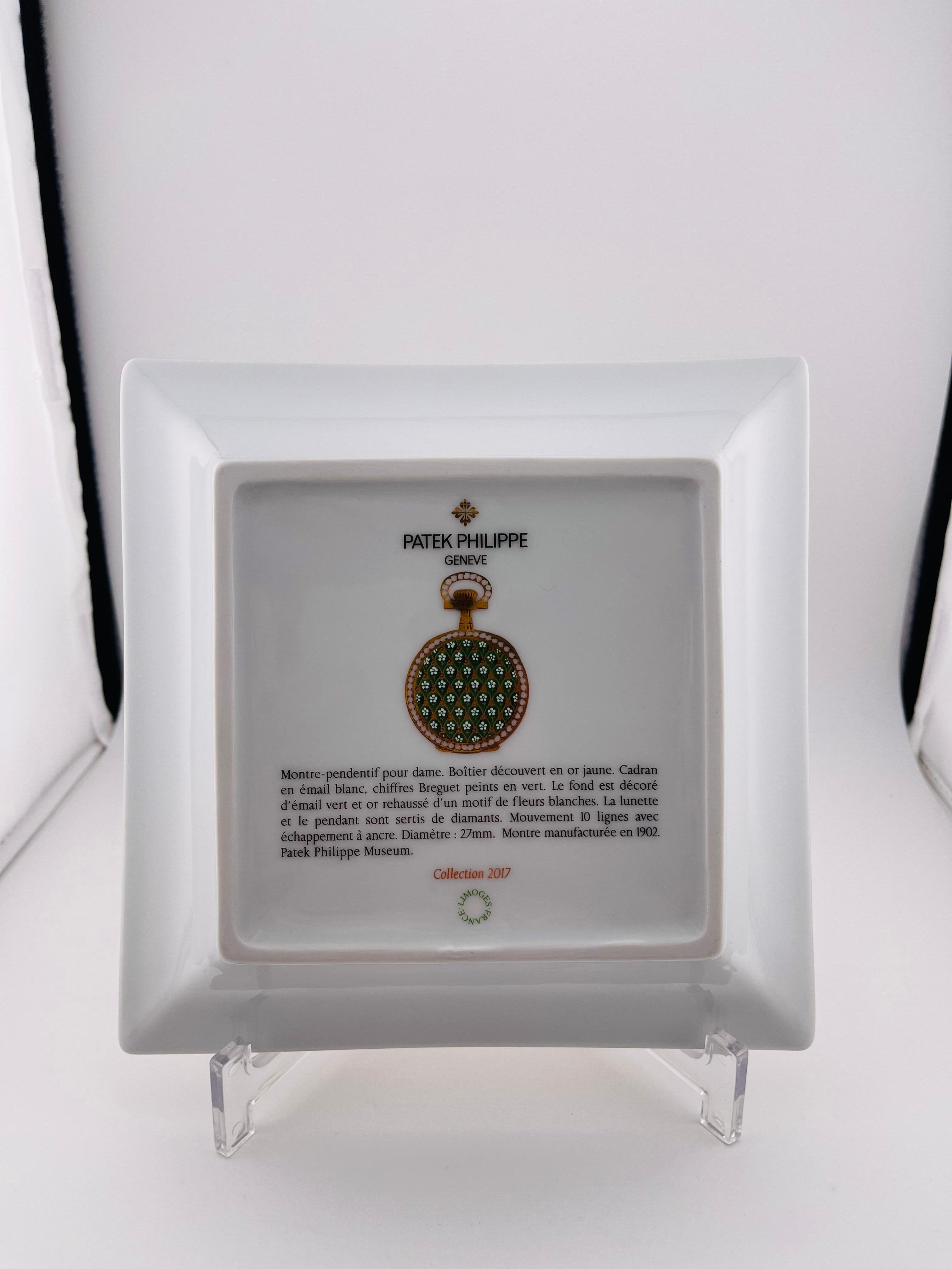 PATEK PHILIPPE Placa Cuadrada Limoges 2017 Limitada Novedad Decorativa Oro Verde en venta 3