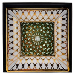 PATEK PHILIPPE Limoges Square Plate 2017 Limited Novelty Decorative Gold Green