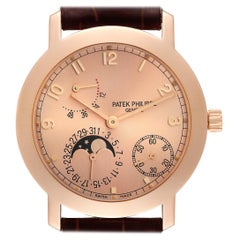 Patek Philippe Moonphase Power Reserve Rose Gold Mens Watch 5055