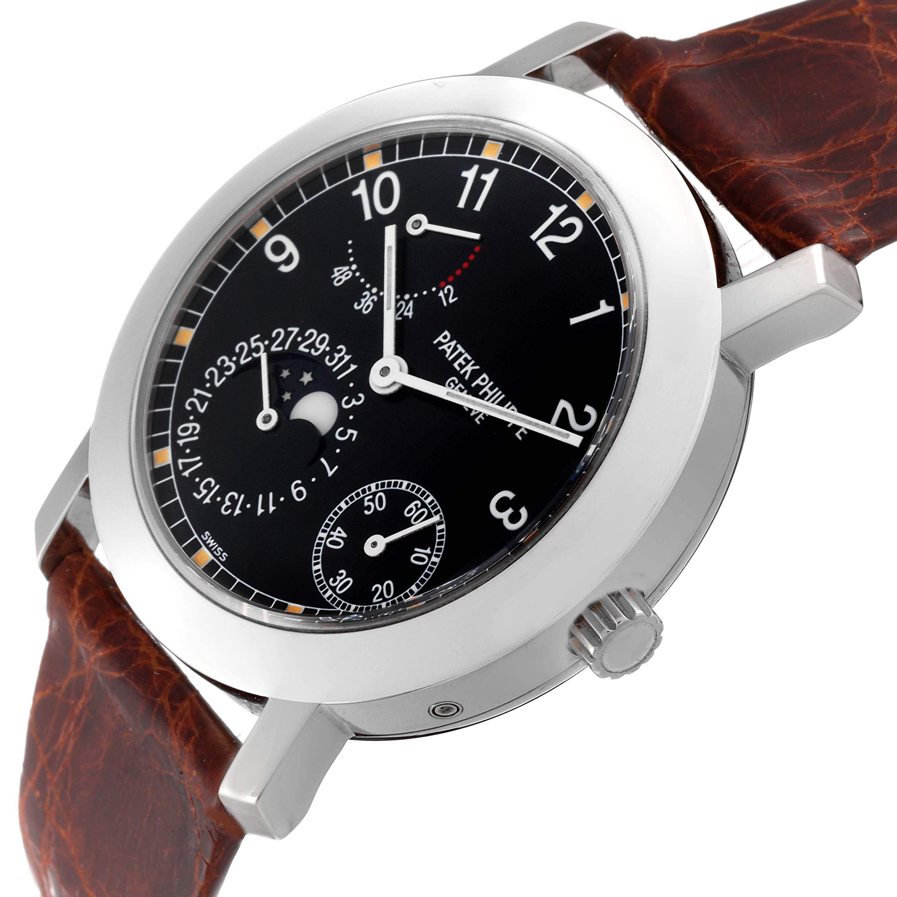 Patek Philippe Moonphase Power Reserve Weißgold Herrenuhr 5055 Box Papiere, Moonphase 2