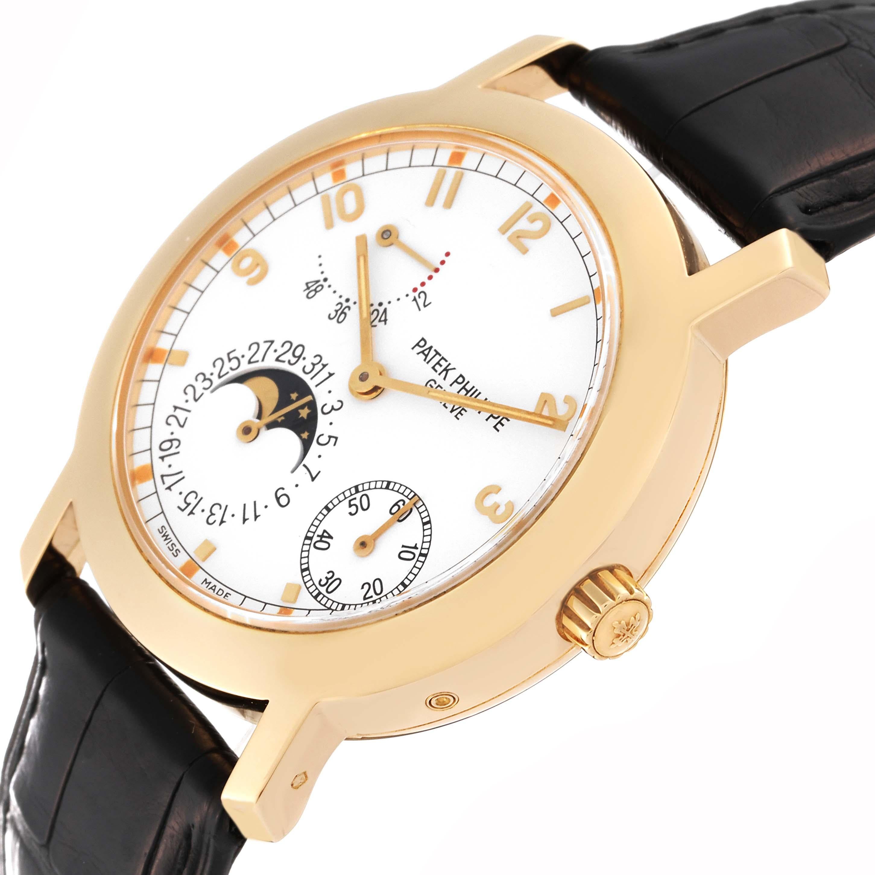 Men's Patek Philippe Moonphase Power Reserve Yellow Gold Mens Watch 5055 Box Papers