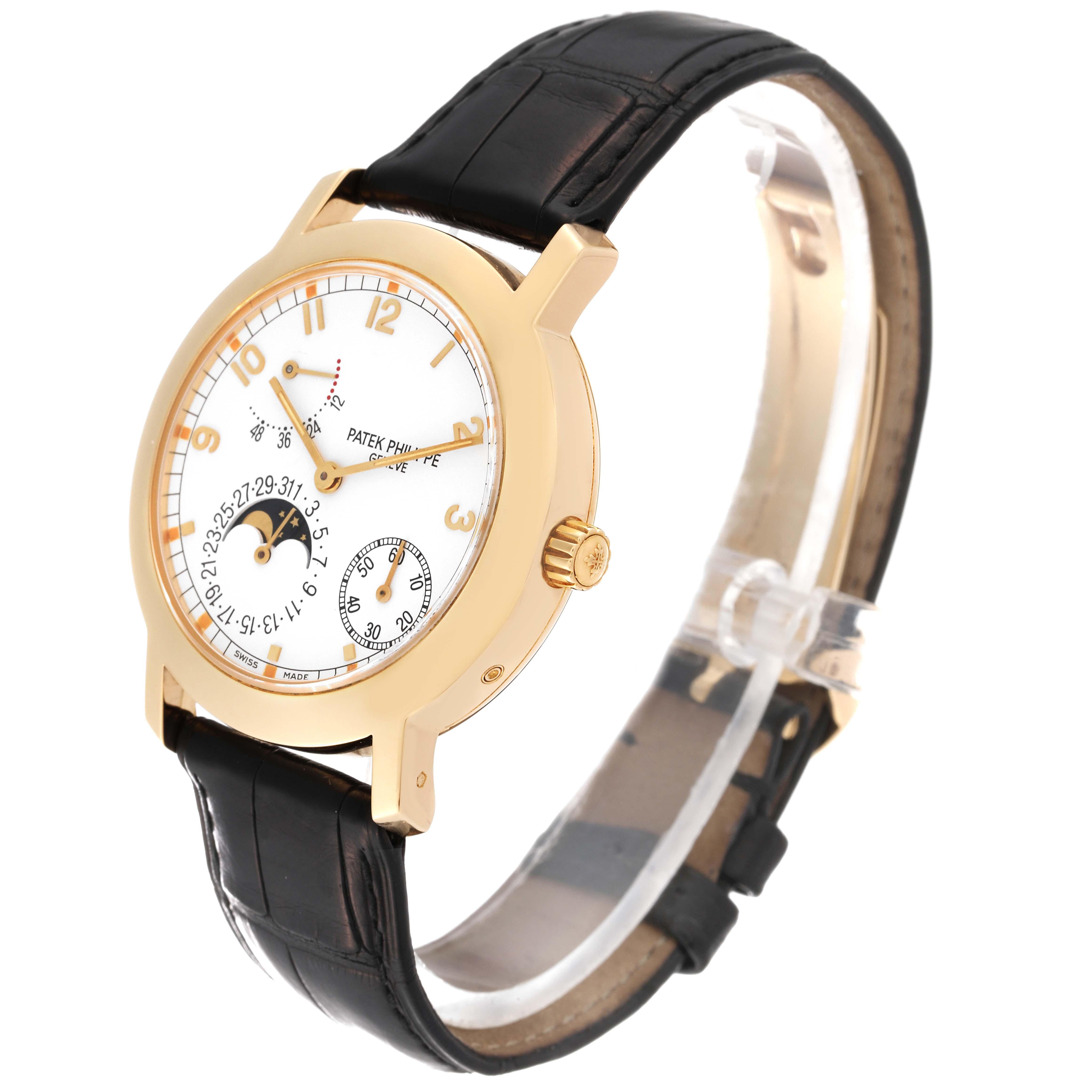 Patek Philippe Moonphase Power Reserve Yellow Gold Mens Watch 5055 Box Papers 1