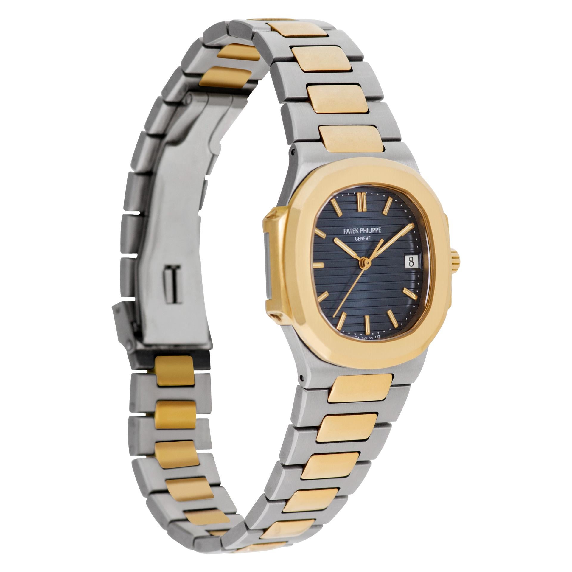 Patek Philippe Nautilus 18k & Stainless Steel Quartz Wristwatch Ref 3900 In Excellent Condition For Sale In Surfside, FL