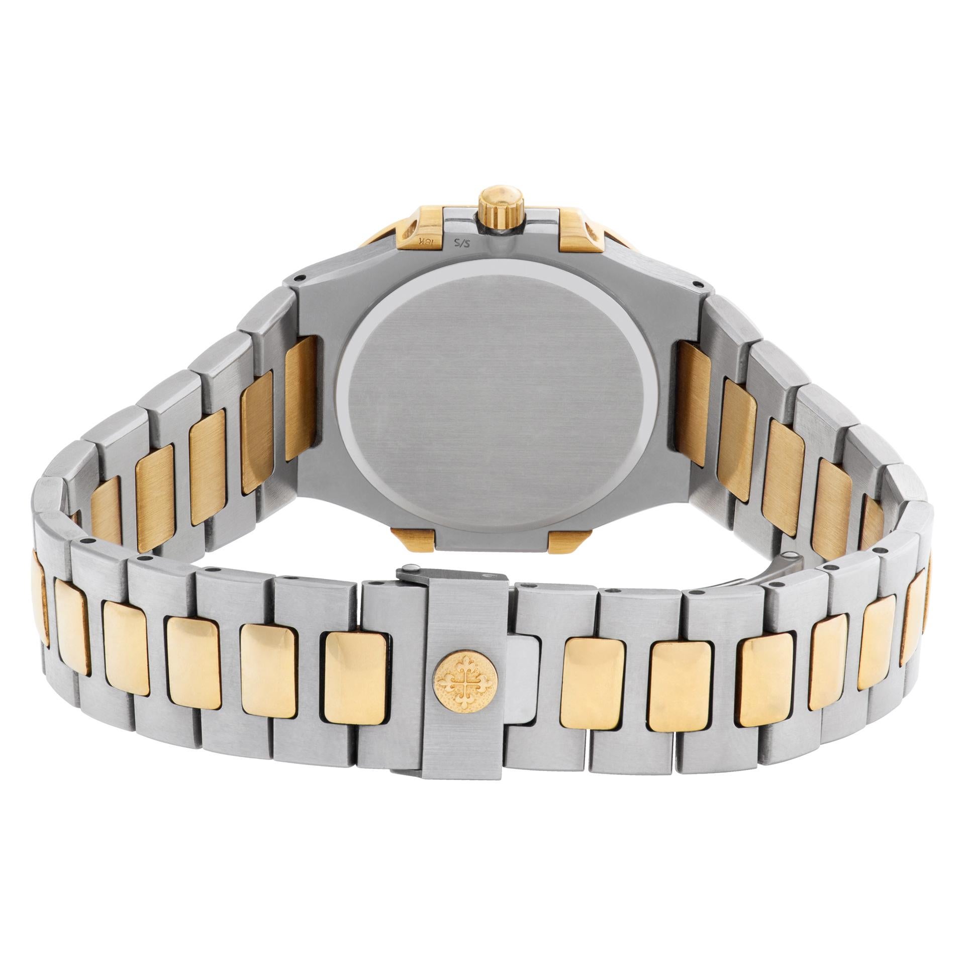 Women's or Men's Patek Philippe Nautilus 18k & Stainless Steel Quartz Wristwatch Ref 3900 For Sale