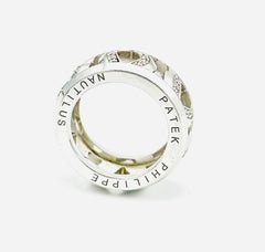 Patek Philippe Nautilus 18k White Gold Diamond Ring Size 52