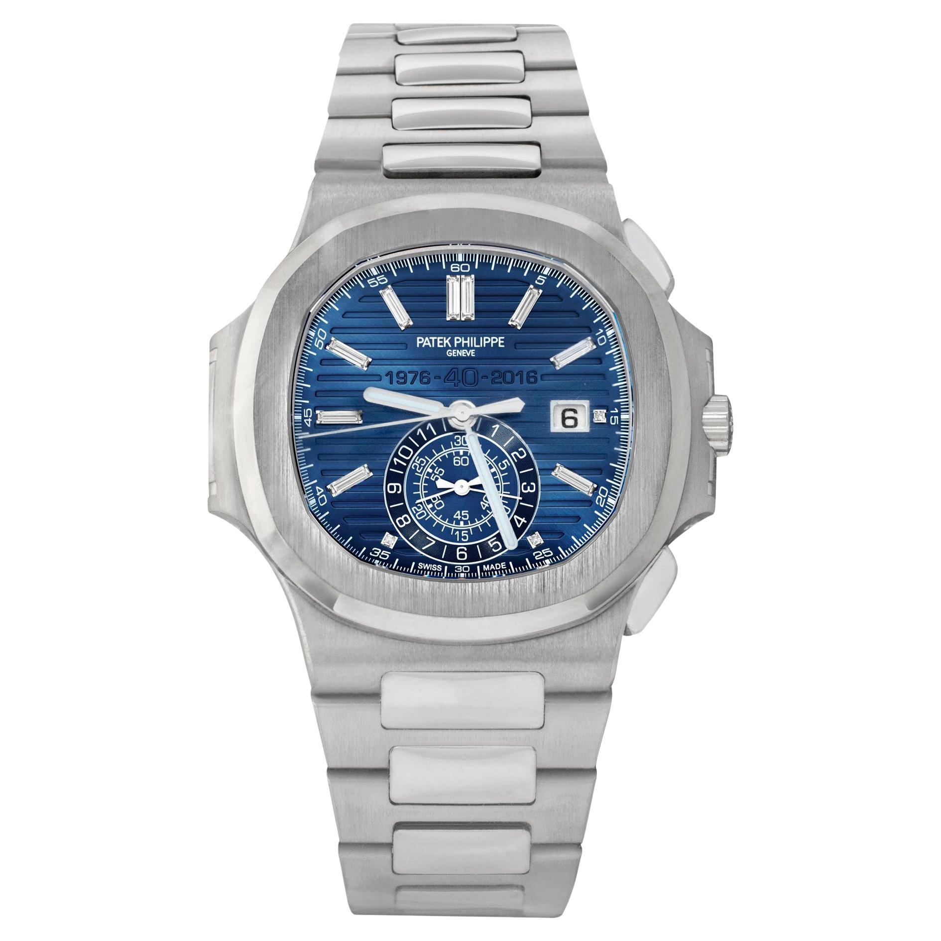 Patek Philippe Nautilus 18k White Gold Sports Watch Ref 5976/1G-001 For Sale