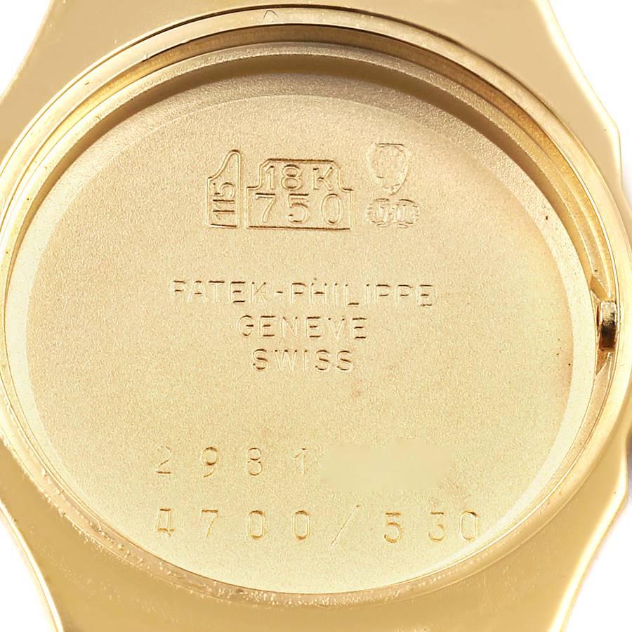 Patek Philippe Nautilus: 18 Karat Gelbgold Diamant-Damenuhr 4700 im Angebot 3