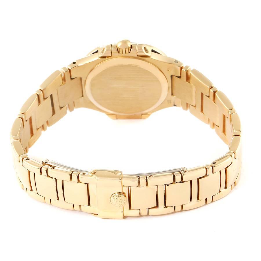 Patek Philippe Nautilus: 18 Karat Gelbgold Diamant-Damenuhr 4700 im Angebot 5