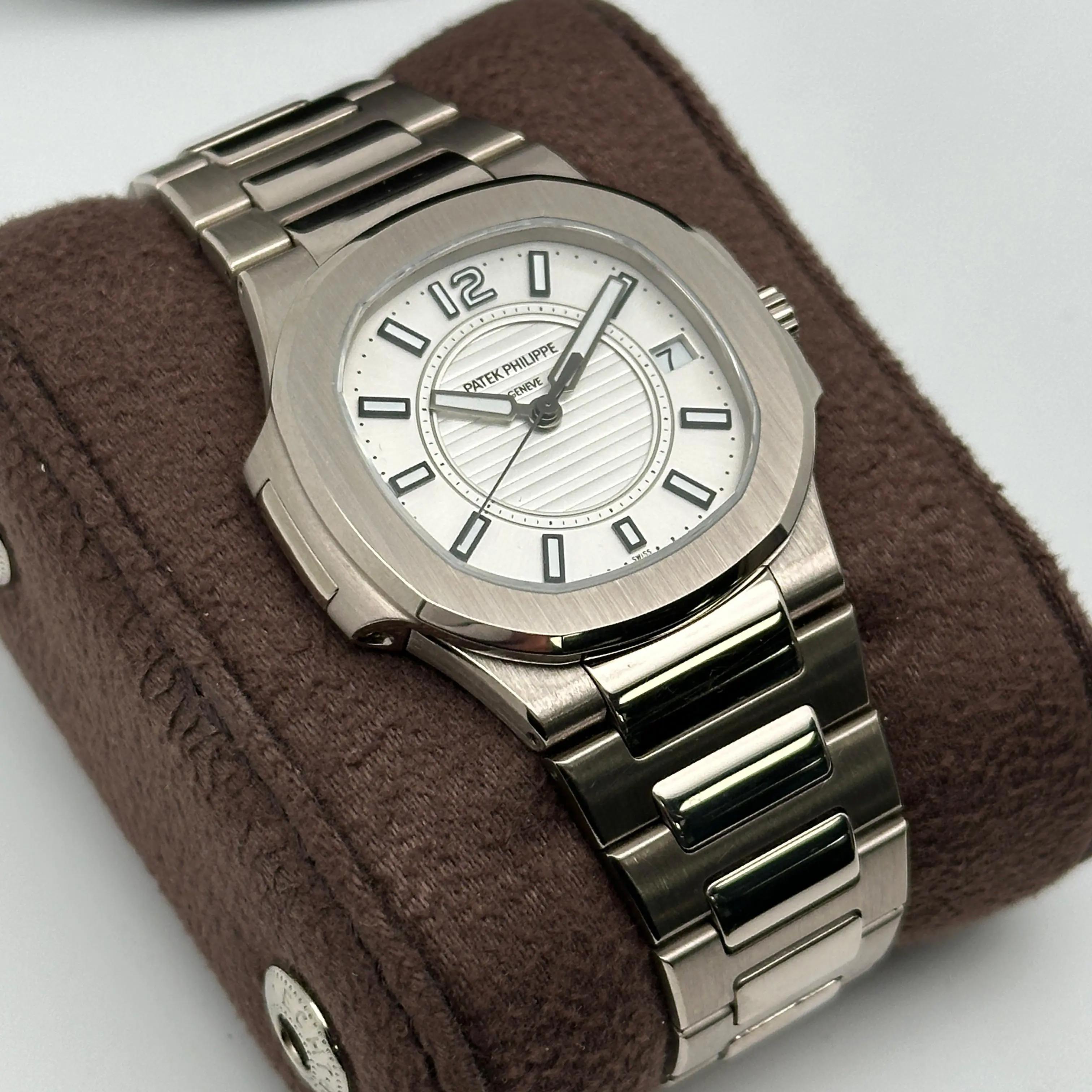 Patek Philippe Nautilus 32mm 18K White Gold Silver Dial Ladies Watch 7011/1G-001 6