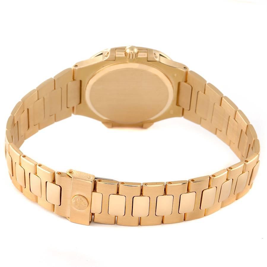 Patek Philippe Nautilus 18K Yellow Gold Diamond Watch 3900 Papers 1