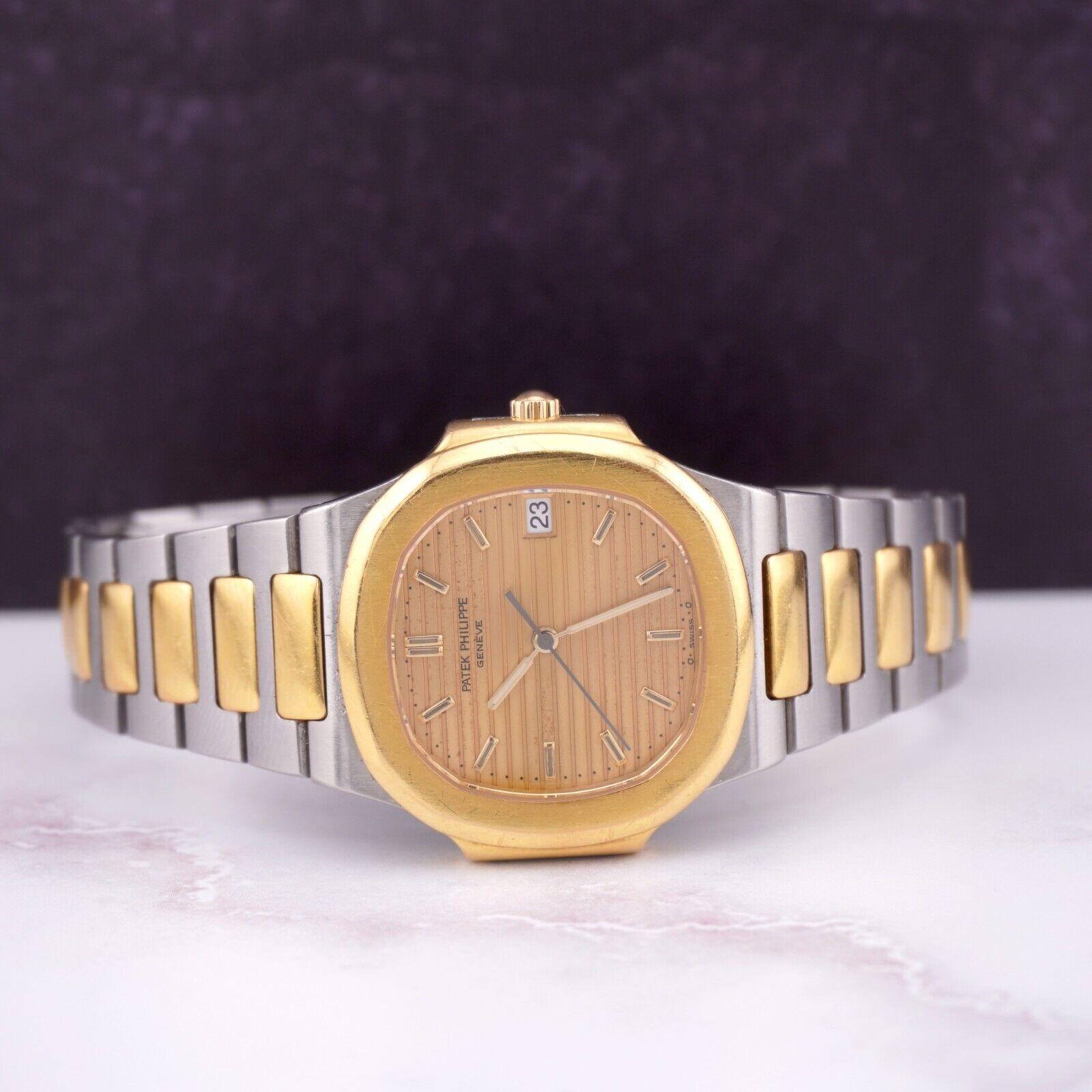 Patek Philippe Nautilus 34mm Watch. A Pre-owned watch w/ Gift Box. Watch is 100% Authentic and Comes with Authenticity Card. Watch Reference is 3900/1JA and is in Great Condition (See Pictures). The dial color is Gold is and material is 18k Yellow