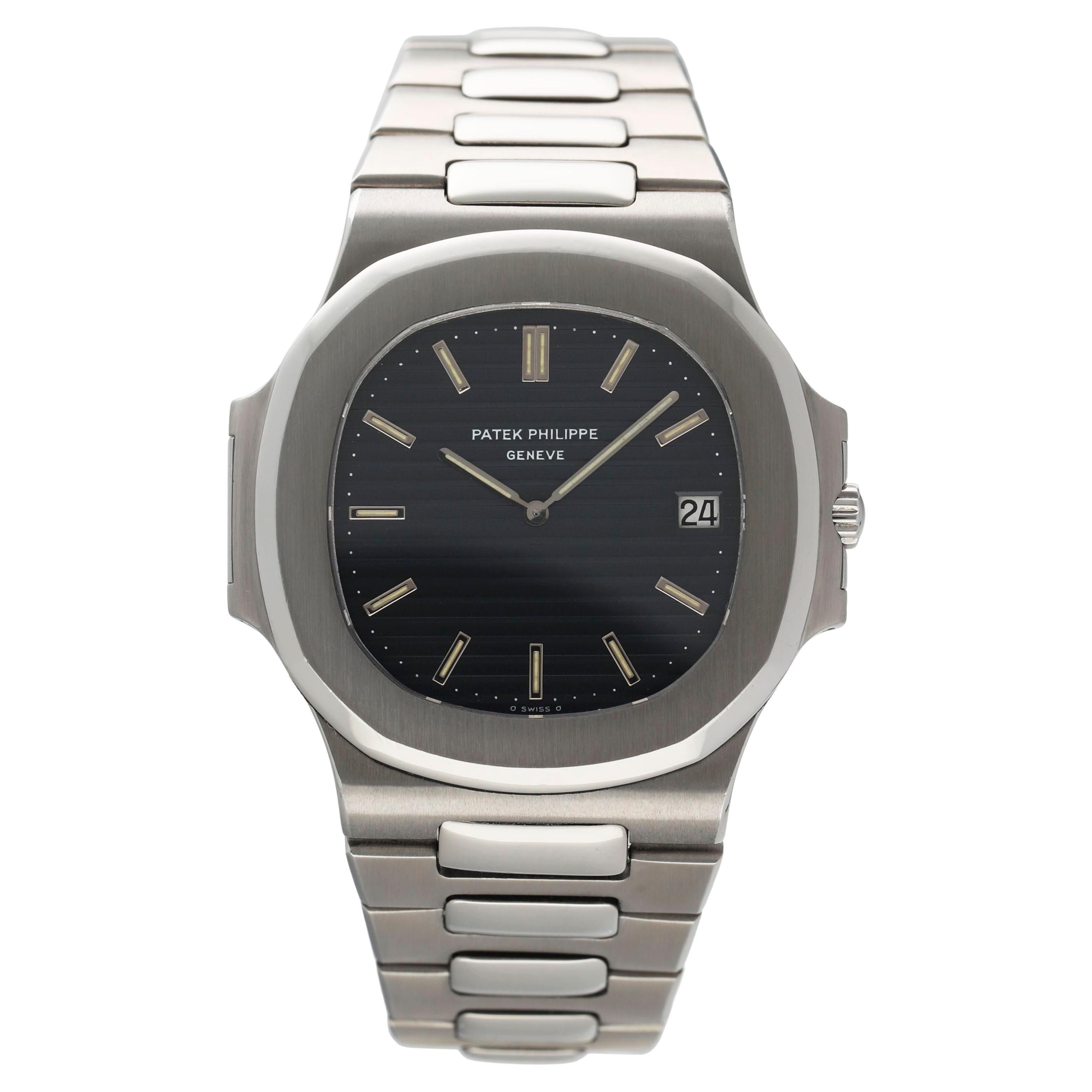 Patek Philippe Nautilus 3700/1A Blue Dial Steel Mens Watch With Archives