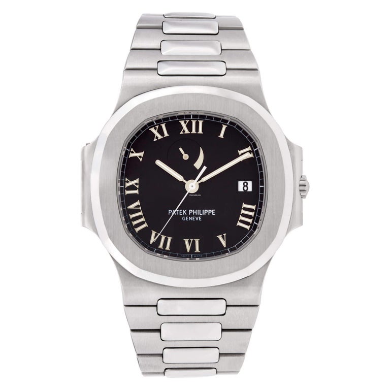 Patek Philippe Nautilus 3710/1A Black Dial in Stainless Steel For Sale
