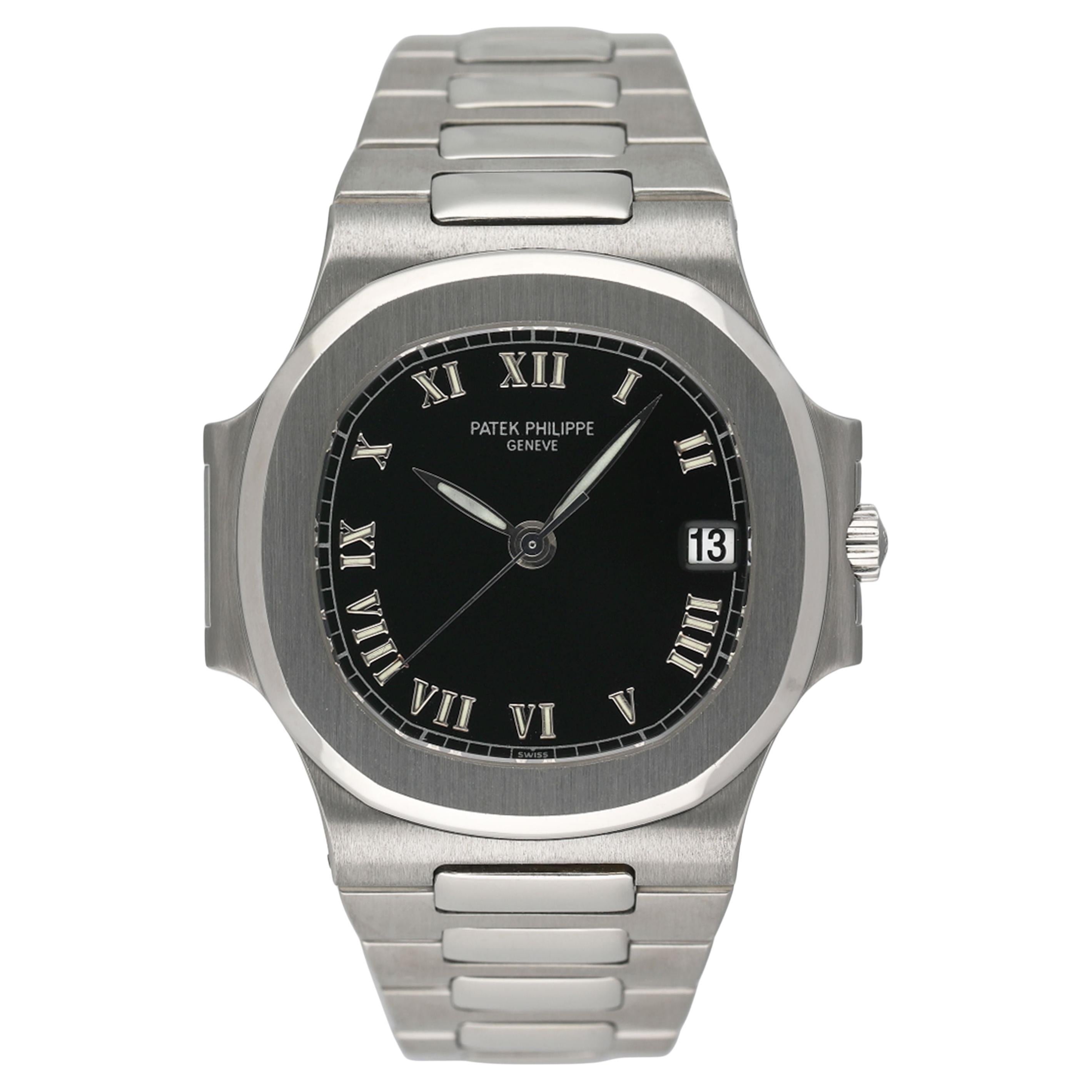 Patek Philippe Nautilus 3800/1A Black Dial Mens Watch Box Papers For Sale