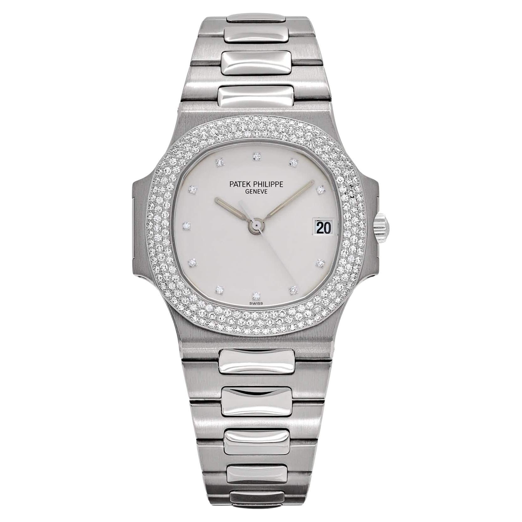 Patek Philippe Nautilus 3800/4G-001 White Gold White Dial Diamond Set (2004)