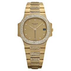 Patek Philippe Nautilus 3800/5 Yellow Gold Glided Gold Diamond Dial (1984)