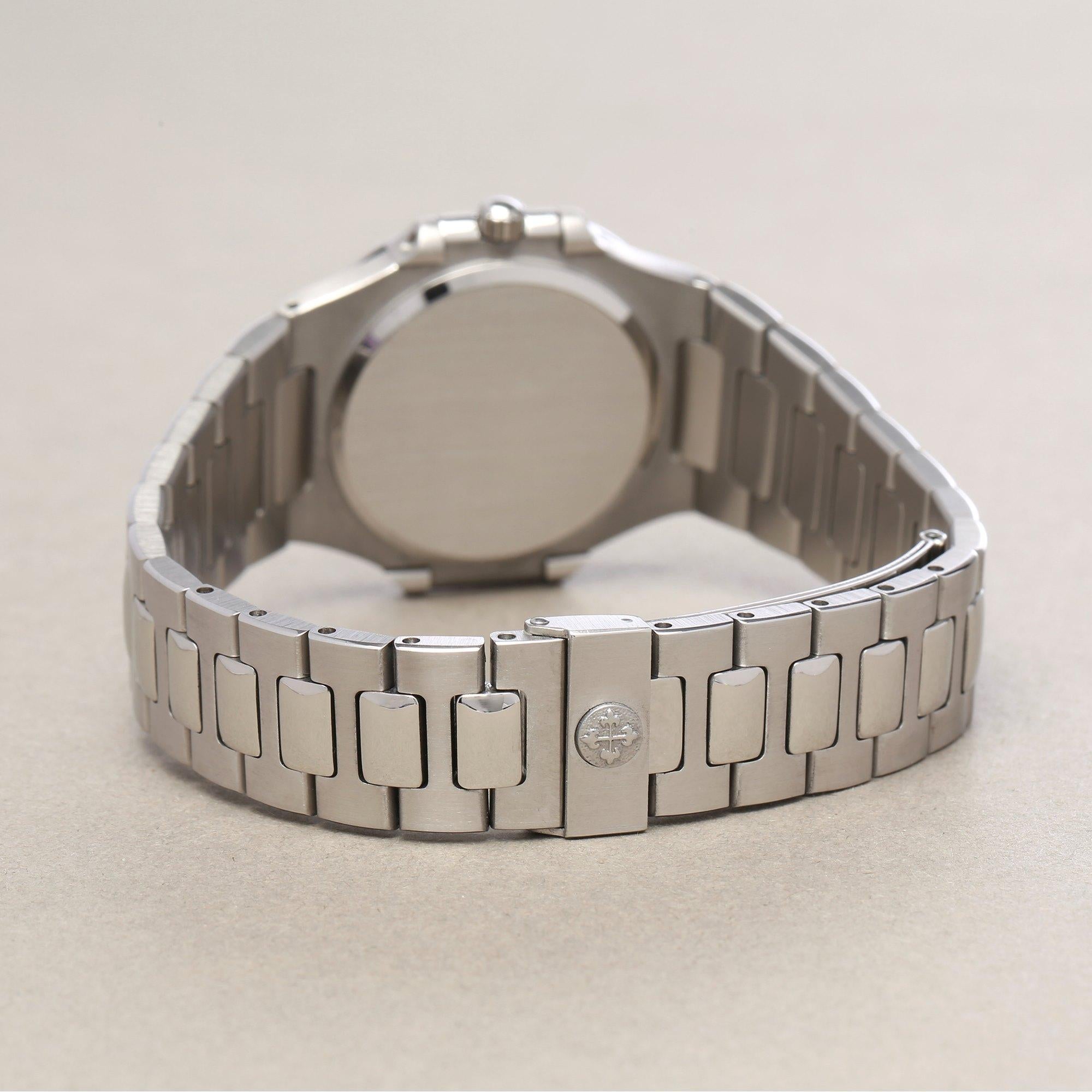 Patek Philippe Nautilus 3900 Unisex Stainless Steel Rare Grey Dial Watch 1