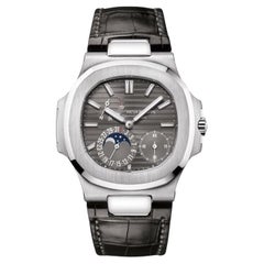 Patek Philippe Nautilus 40mm Grey Dial 18k White Gold Automatic Watch 5712G-001