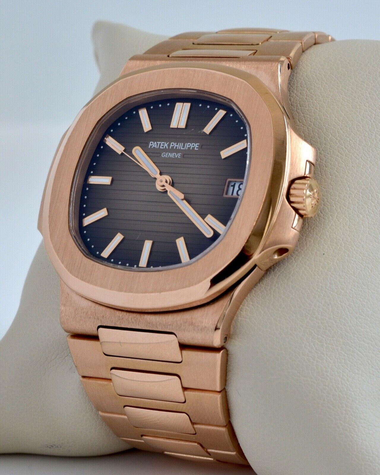Hands down the most sought after and in-demand watch in the world. The Patek Philippe Nautilus 5711 cased in rose gold is short of a masterpiece. Designed to perfection fits slim on the wrist but commands an incredible presence. The bracelet is