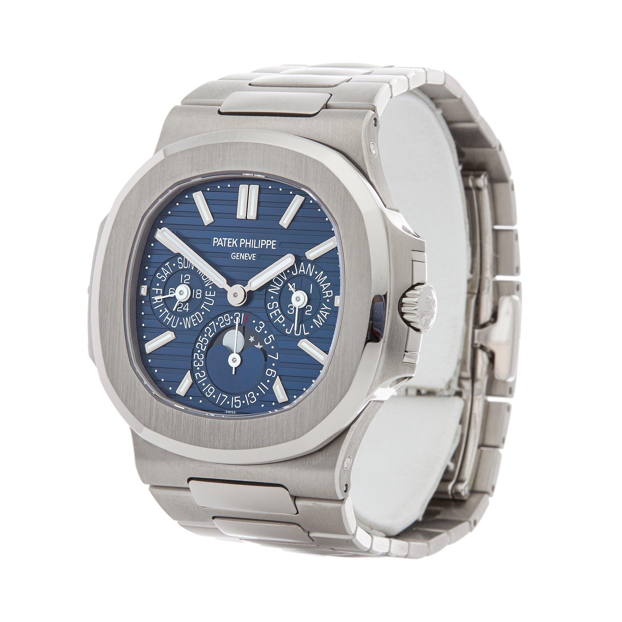 Xupes Reference: COM002577
Manufacturer: Patek Philippe
Model: Nautilus
Model Variant: 0
Model Number: 5740G-001
Age: 43835
Gender: Men
Complete With: Patek Philippe Box, Manual, Booklet, Sales Literature, Pusher & Guarantee
Dial: Blue Baton
Glass: