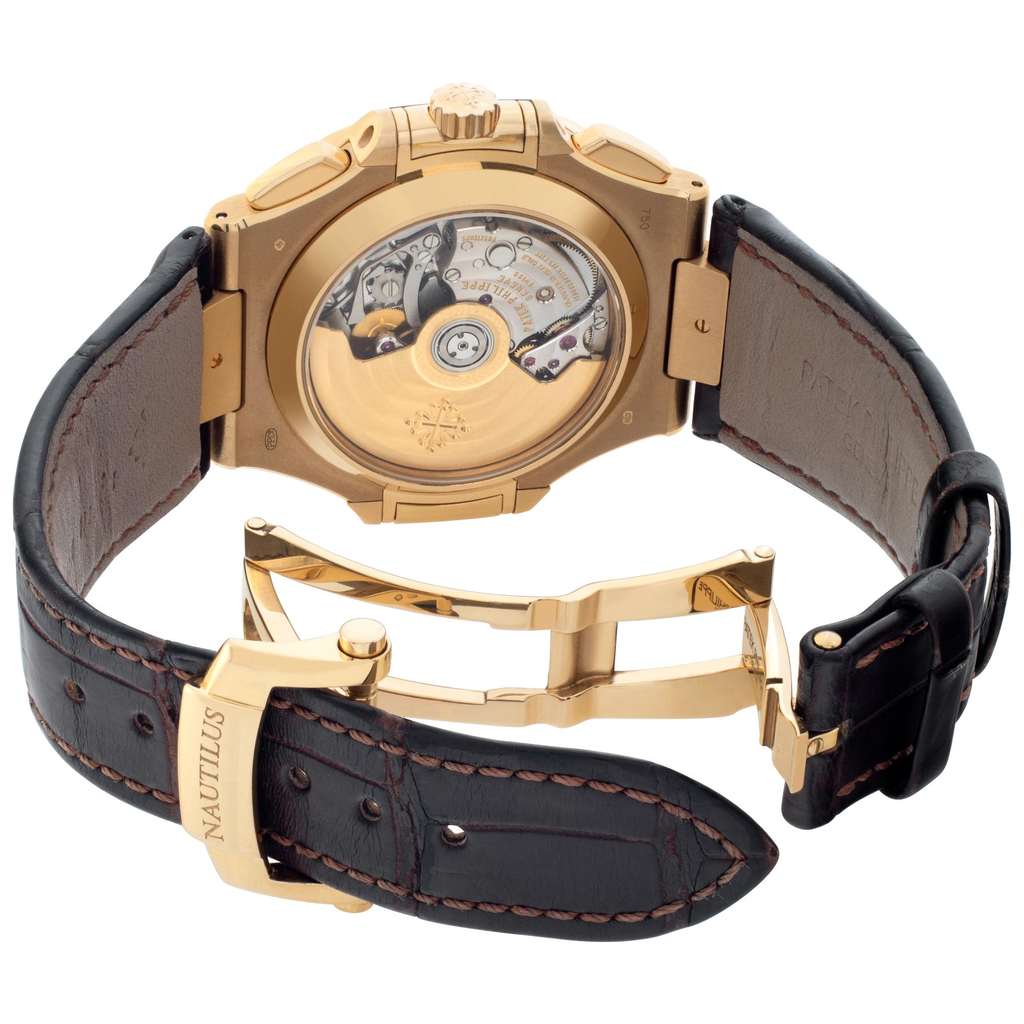 Men's Patek Philippe Nautilus 5980r-001 in rose gold 38.5mm auto watch For Sale