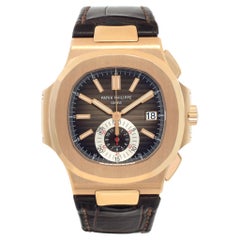 Used Patek Philippe Nautilus 5980r-001 in rose gold 38.5mm auto watch