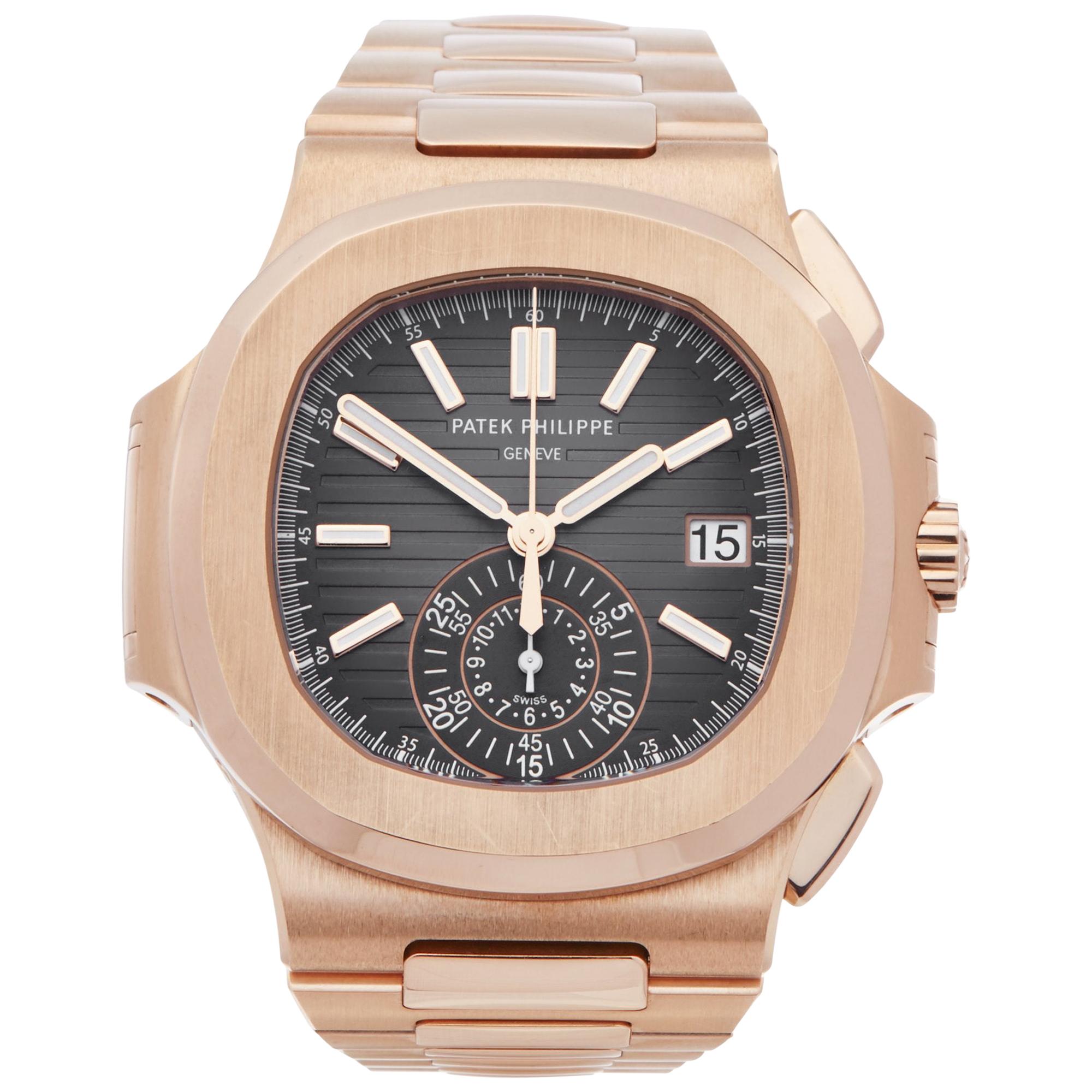 Patek Philippe Nautilus 5980R/1R-001 Men's Rose Gold Watch