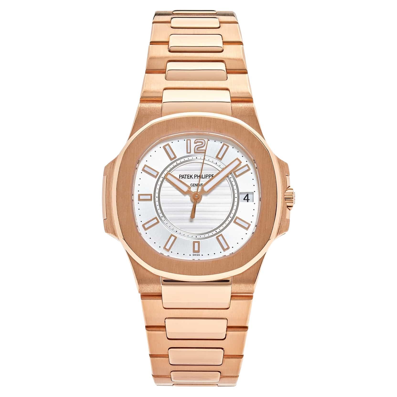 Patek Philippe Nautilus 7011/1R-001 'Ladies' Rose Gold Silver Dial (2016)