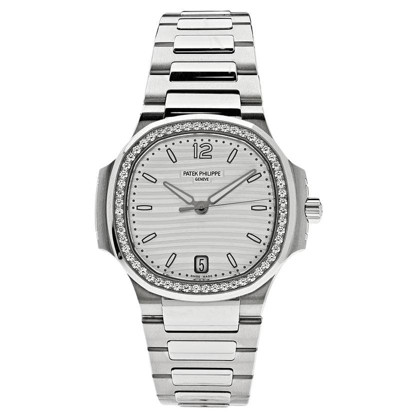 Patek Philippe Nautilus 7118/1200A-010 Stainless Steel Silver Dial Diamond Bezel
