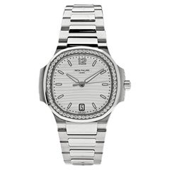 Patek Philippe Nautilus 7118/1200A-010 Stainless Steel Silver Dial Diamond Bezel