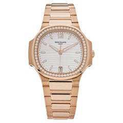 Patek Philippe Nautilus 7118/1200R-001 Automatic Rose Gold Silver Dial Diamond