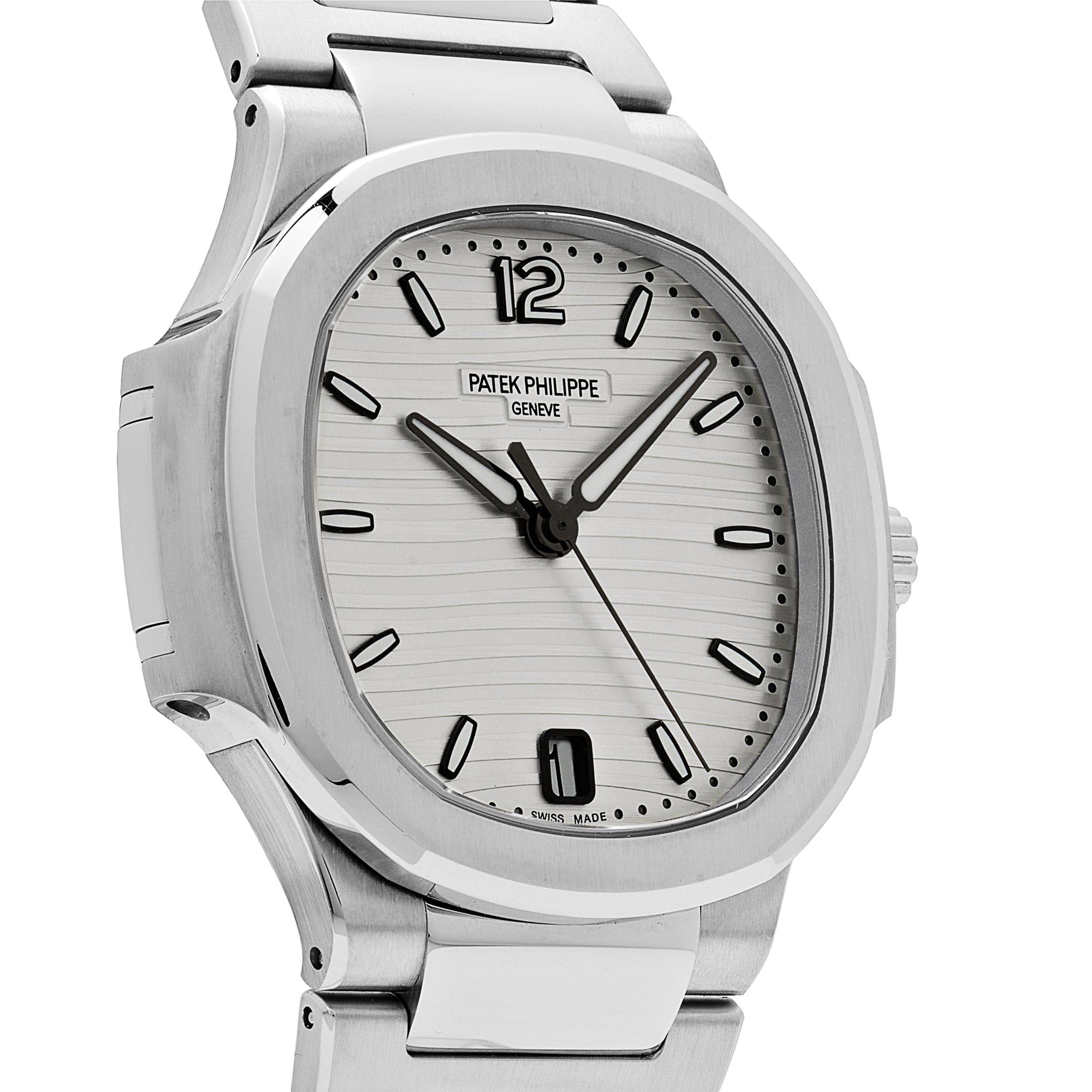 Women's Patek Philippe Nautilus 7118/1A-010 Stainless Steel Silvery opaline Dial (2019) For Sale