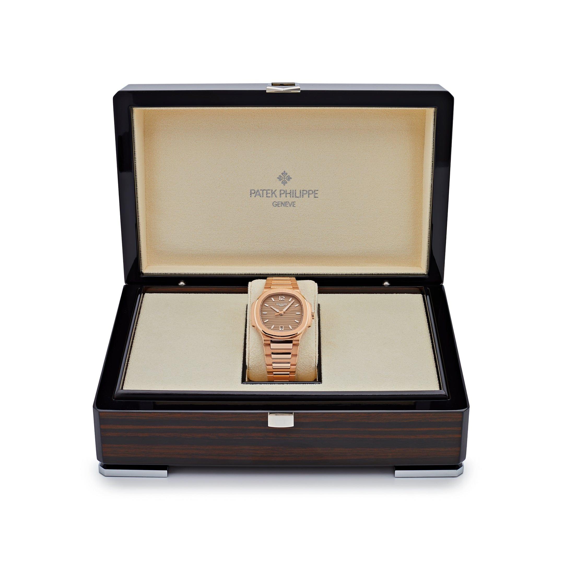 Patek Philippe Nautilus 7118/1R-010 'Ladies' Rose Gold Golden Dial (2022) For Sale 4