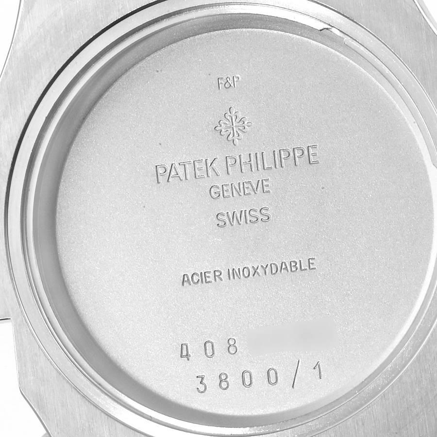 Patek Philippe Nautilus Black Dial Automatic Steel Men's Watch 3800 Papers For Sale 3