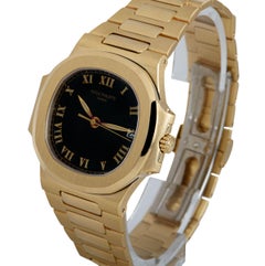 Patek Philippe Nautilus Gents 18 Karat Gold Semi-Glossy Black Dial 3800/1J