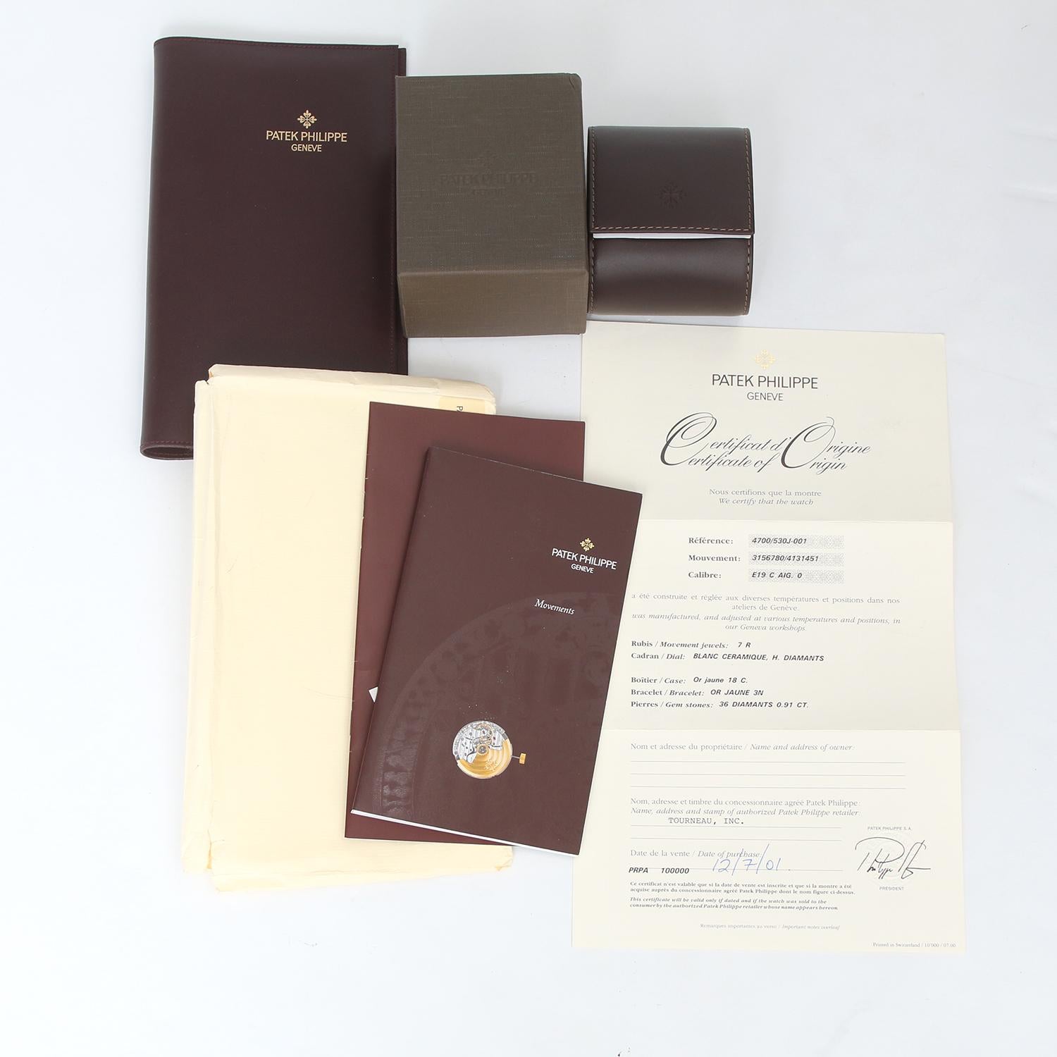 Patek Philippe Nautilus Ladies 18k Yellow Gold Diamond  Watch 4700/530J 001 2