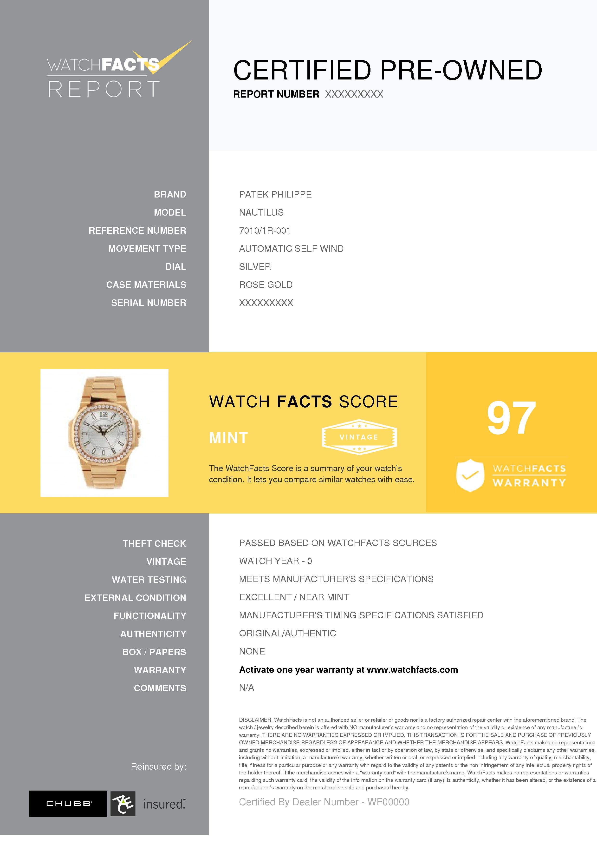 Contemporary Patek Philippe Nautilus Ladies Rose Gold Watch Diamond Bezel 7010/1R-001