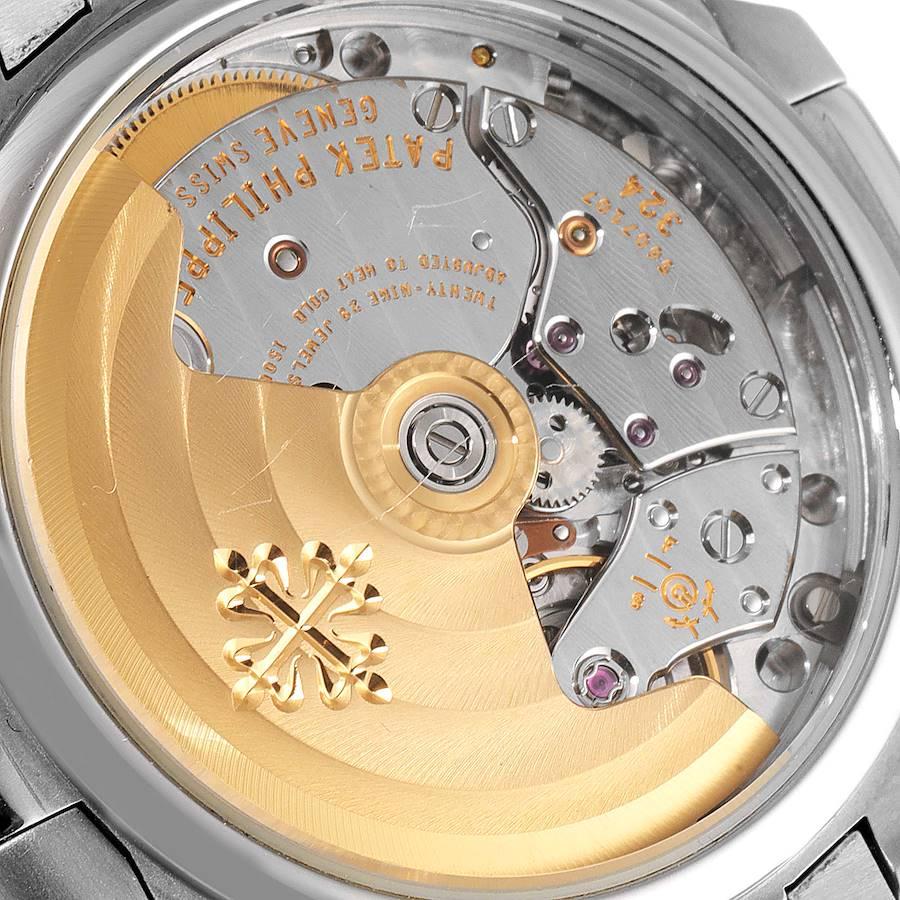 Patek Philippe Nautilus MOP Stahl-Damenuhr 7008 mit Diamant-Zifferblatt im Angebot 3