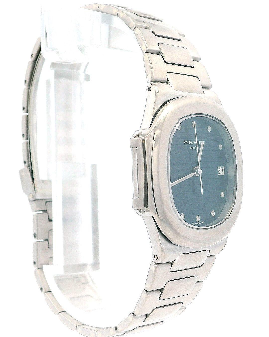 Patek Philippe nautilus ref 3900/1G Blau Diamant Zifferblatt w / Archive im Zustand „Hervorragend“ im Angebot in Great Neck Plaza, NY