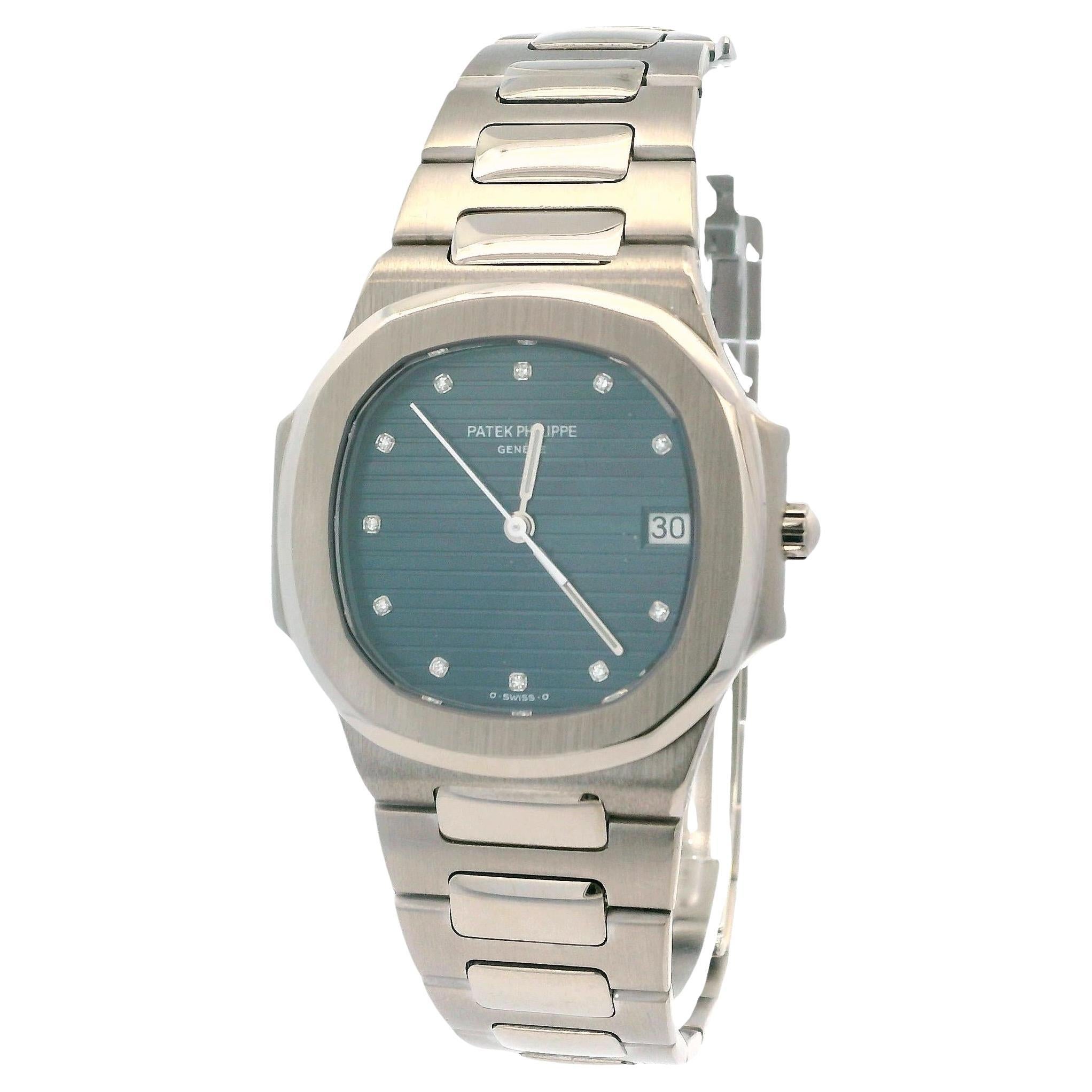 Patek Philippe nautilus ref 3900/1G Blue Diamond Dial w/ Archive