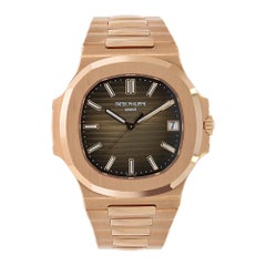 Patek Philippe Nautilus Rose Gold Brown Dial Watch 5711/1R-001