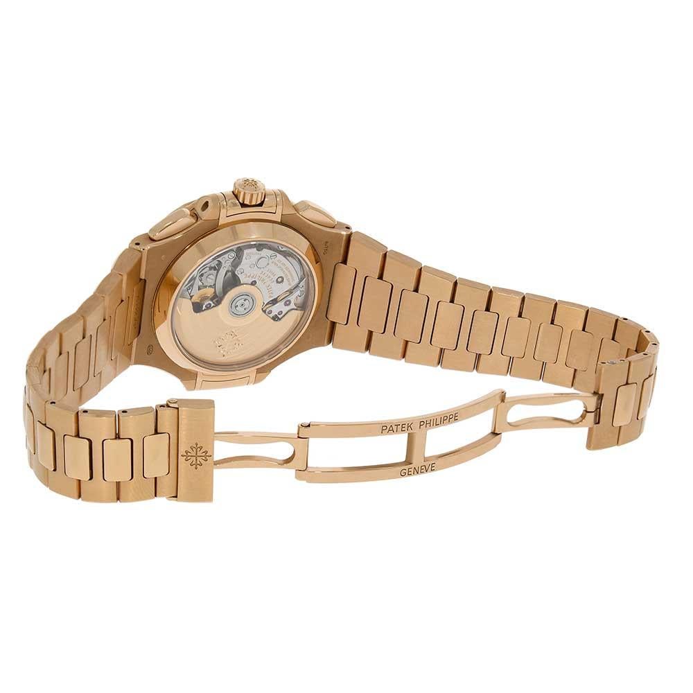Men's Patek Philippe Nautilus Rose Gold Chronograph Watch 5980/1R-001 For Sale