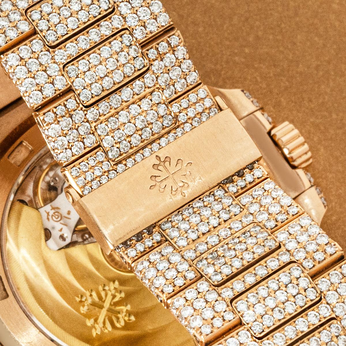 Patek Philippe Nautilus Rose Gold Custom Diamond Set 5711/1R-001 1