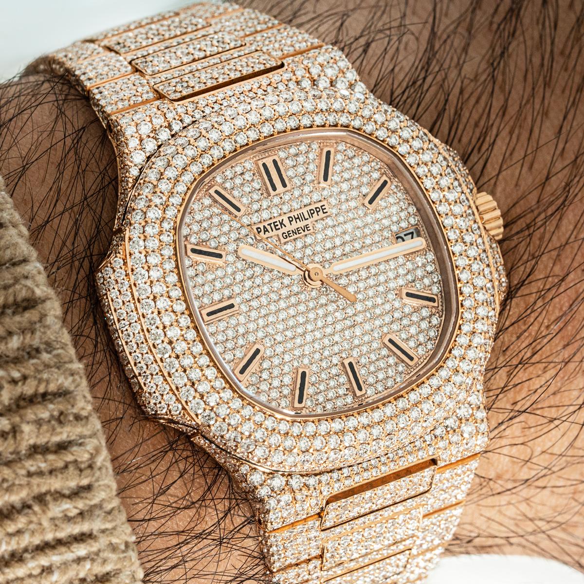 Patek Philippe Nautilus Rose Gold Custom Diamond Set 5711/1R-001 3