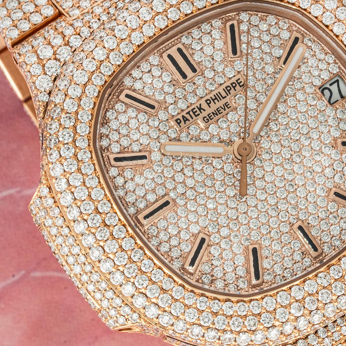 Patek Philippe Nautilus Rose Gold Custom Diamond Set 5711/1R-001 4