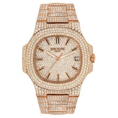 Patek Philippe Nautilus Rose Gold Custom Diamond Set 5711/1R-001