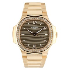 Patek Philippe Nautilus Rose Gold Diamond Bezel 7118/1200R-010 Ladies Wrist Watc